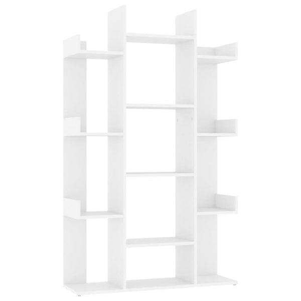 Book Cabinet White 86X25.5X140 Cm Engineered Wood Bookshelves