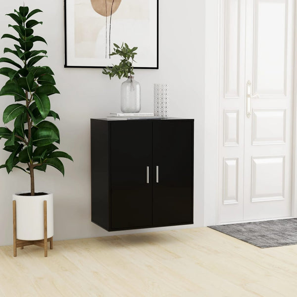 Shoe Cabinet Black 60X35x70 Cm Engineered Wood Shoe Cabinets