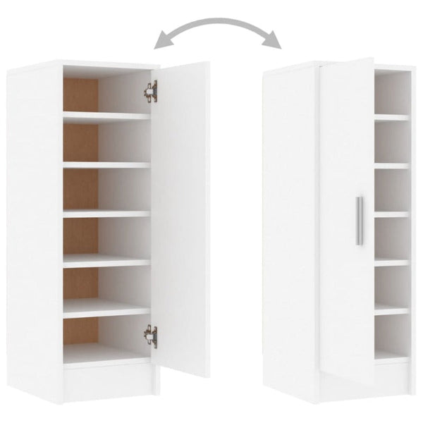 Shoe Cabinet White 32X35x92 Cm Engineered Wood Shoe Cabinets