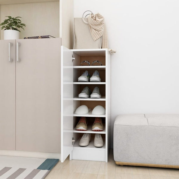 Shoe Cabinet White 32X35x92 Cm Engineered Wood Shoe Cabinets