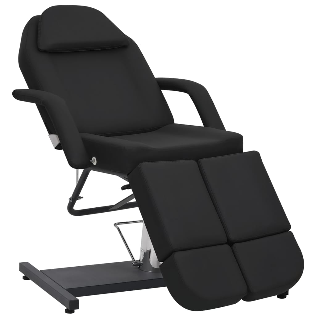 Beauty Treatment Chair Faux Leather Black 180X62x78 Cm Salon Chairs
