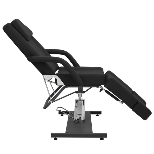 Beauty Treatment Chair Faux Leather Black 180X62x78 Cm Salon Chairs