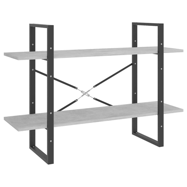 Bookshelves 5 Tier Book Cabinet Concrete Grey 100X30x175 Cm Engineered Wood