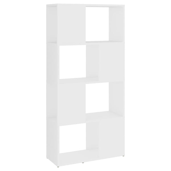 Book Cabinet Room Divider White 60X24x124.5 Cm Engineered Wood Bookshelves
