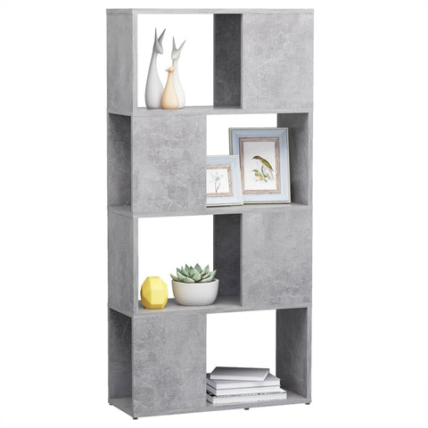 Book Cabinet Room Divider Concrete Grey 60X24x124.5 Cm Bookshelves