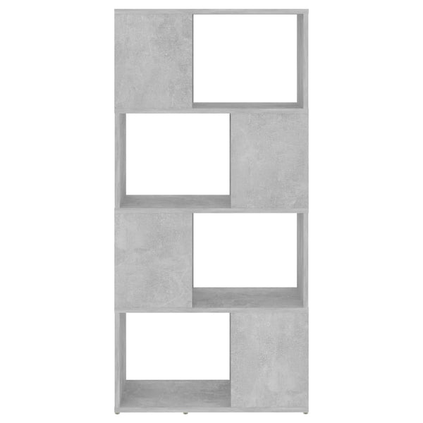 Book Cabinet Room Divider Concrete Grey 60X24x124.5 Cm Bookshelves