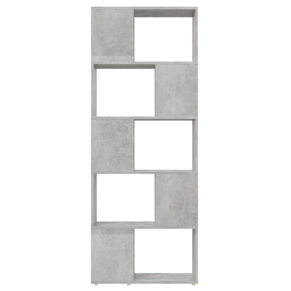 Book Cabinet Room Divider Concrete Grey 60X24x155 Cm Bookshelves