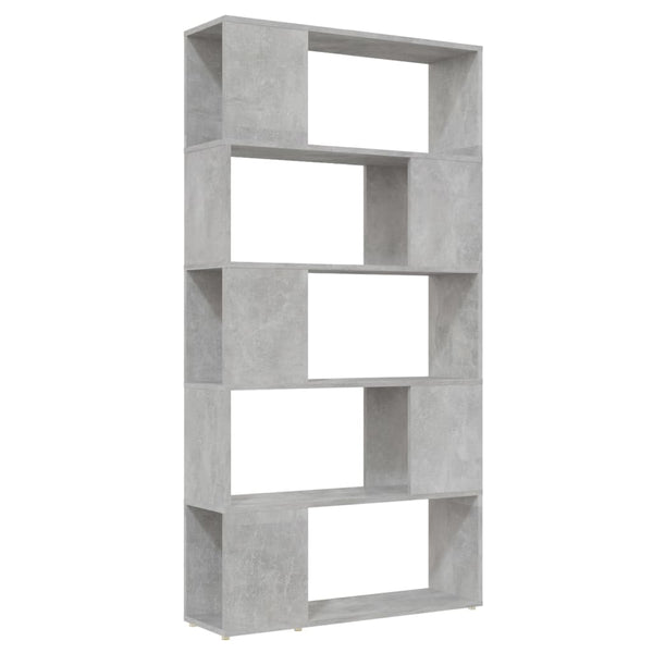 Book Cabinet Room Divider Concrete Grey 80X24x155 Cm Engineered Wood Bookshelves