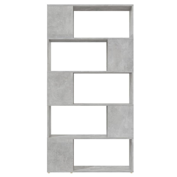 Book Cabinet Room Divider Concrete Grey 80X24x155 Cm Engineered Wood Bookshelves
