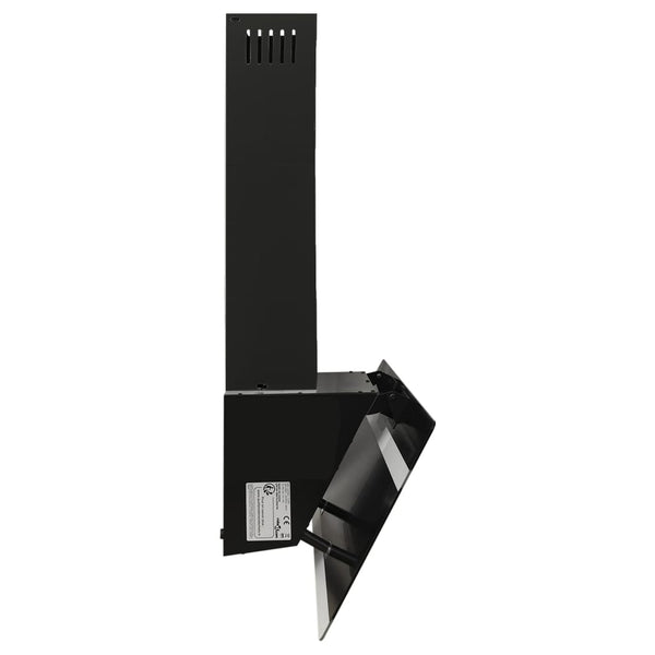 Wall Range Hood 90 Cm Steel And Tempered Glass Black Rangehoods