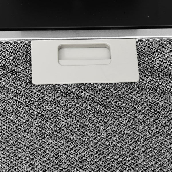 Wall Range Hood 90 Cm Steel And Tempered Glass Black Rangehoods