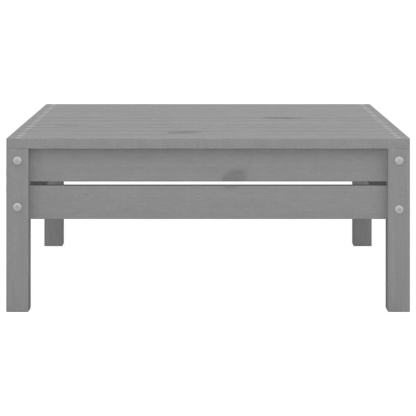 Garden Footstool Grey Solid Pinewood Ottomans Footstools & Poufs