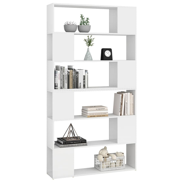 Bookshelves Book Cabinet Room Divider White 100X24x188 Cm