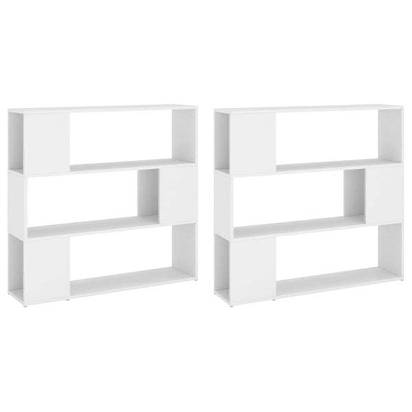 Bookshelves Book Cabinet Room Divider White 100X24x188 Cm