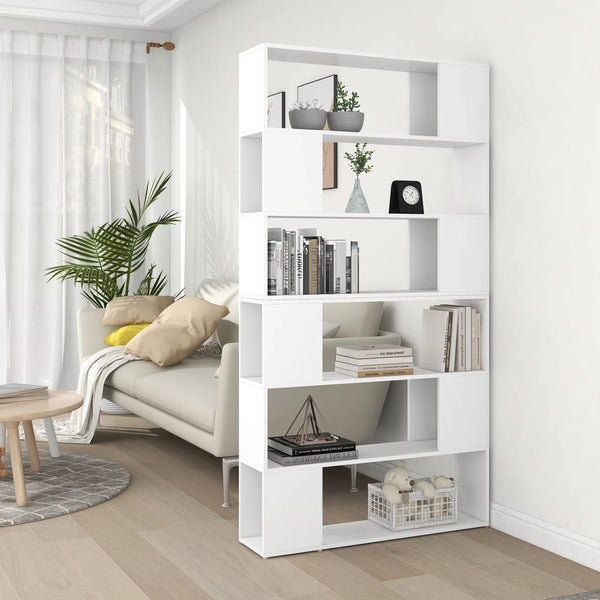 Bookshelves Book Cabinet Room Divider White 100X24x188 Cm
