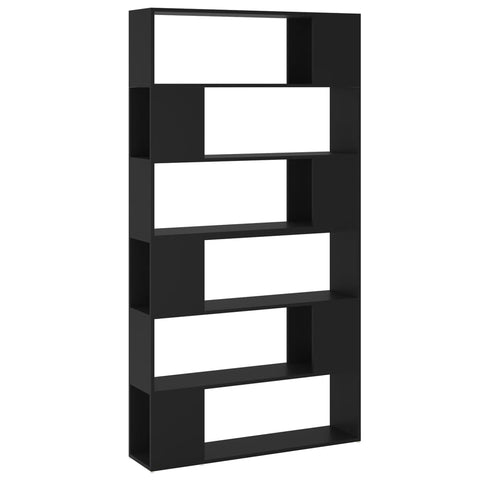 Book Cabinet Room Divider Black 100X24x188 Cm Bookshelves