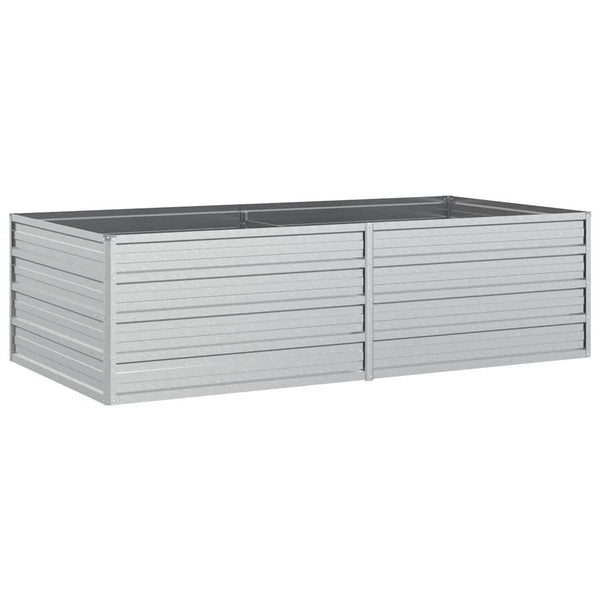 Vidaxl Garden Raised Bed 160X80x45 Cm Galvanized Steel Silver Raised Garden Beds