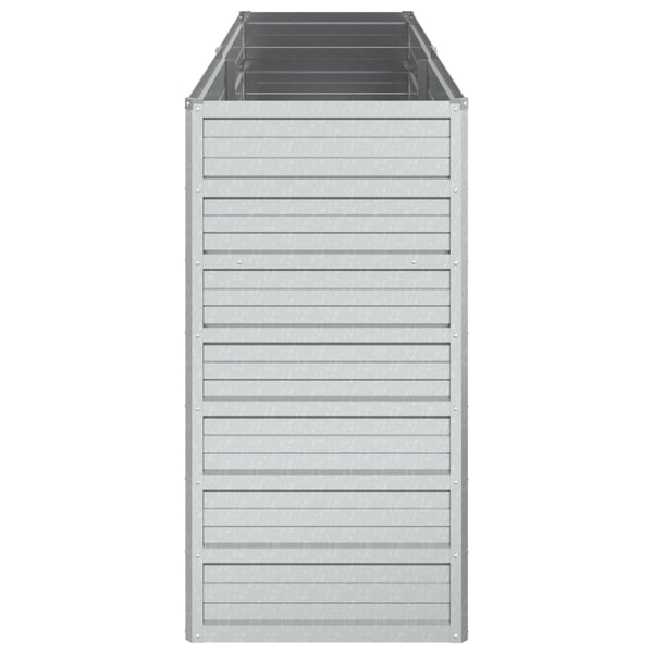 Garden Raised Bed 160X40x77 Cm Galvanized Steel Silver Raised Garden Beds