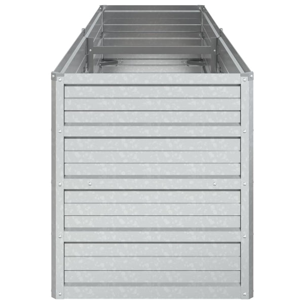 Garden Raised Bed 160X40x45 Cm Galvanized Steel Silver Raised Garden Beds