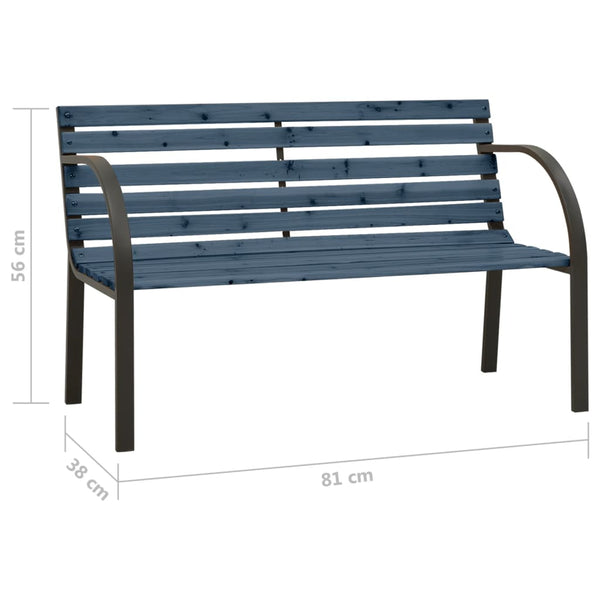 Children Garden Bench 81 Cm Solid Wood Chinese Fir Grey Benches & Stools