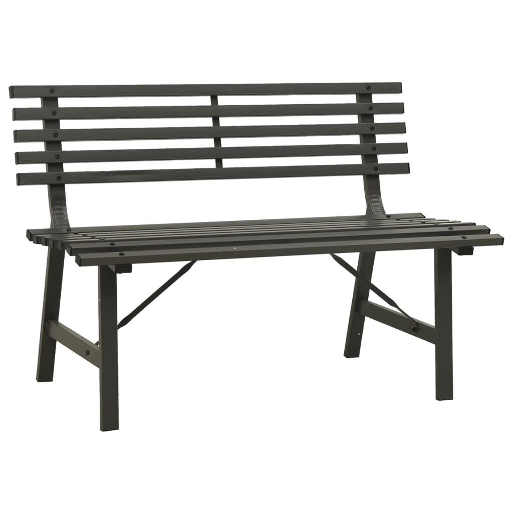 Garden Bench 110 Cm Steel Black Benches