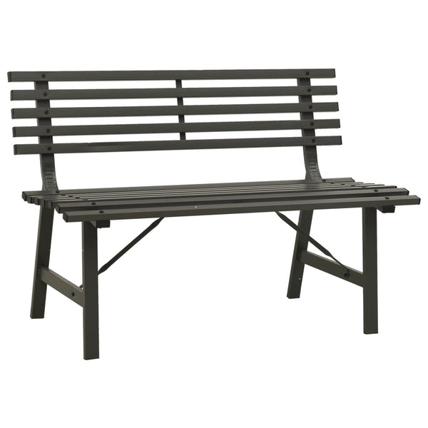Garden Bench 110 Cm Steel Black Benches