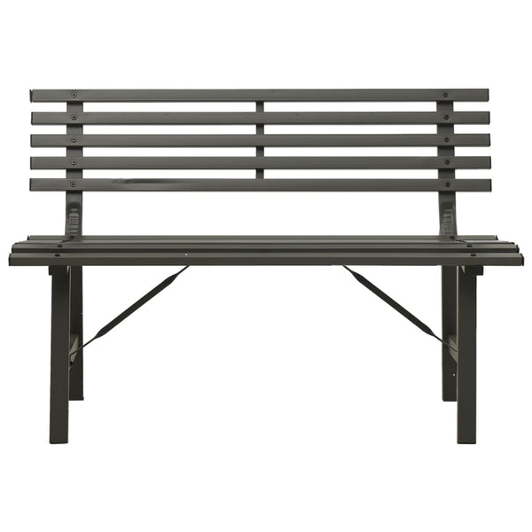 Garden Bench 110 Cm Steel Black Benches