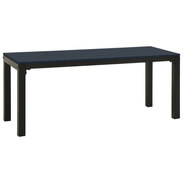 Garden Bench 110 Cm Steel And Wpc Black Benches