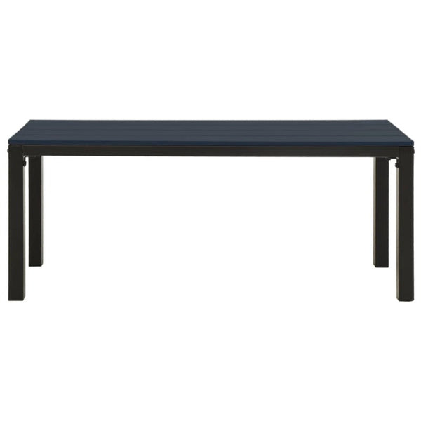 Garden Bench 110 Cm Steel And Wpc Black Benches