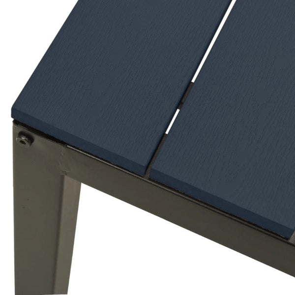 Garden Bench 110 Cm Steel And Wpc Black Benches