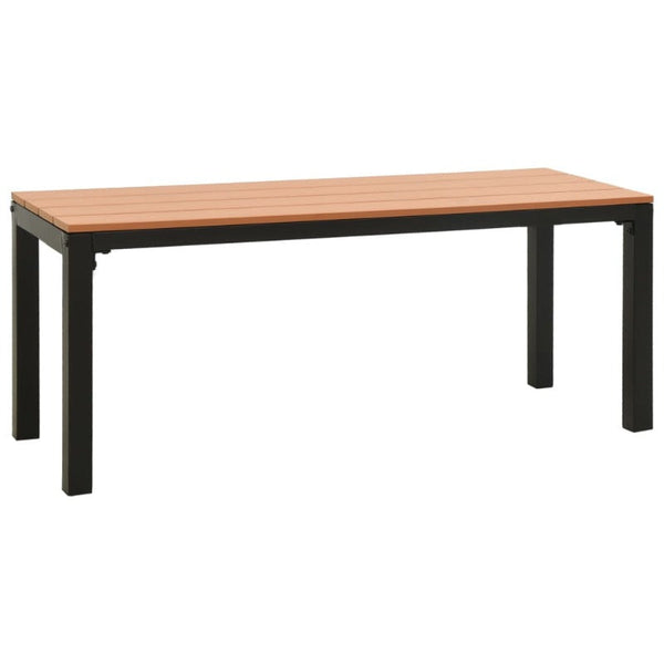 Vidaxl Garden Bench 110 Cm Steel And Wpc Brown Black Benches
