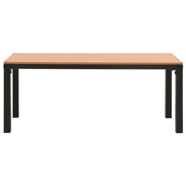 Vidaxl Garden Bench 110 Cm Steel And Wpc Brown Black Benches