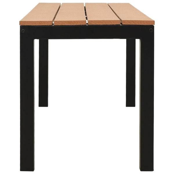 Vidaxl Garden Bench 110 Cm Steel And Wpc Brown Black Benches