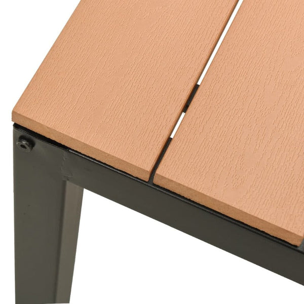 Vidaxl Garden Bench 110 Cm Steel And Wpc Brown Black Benches