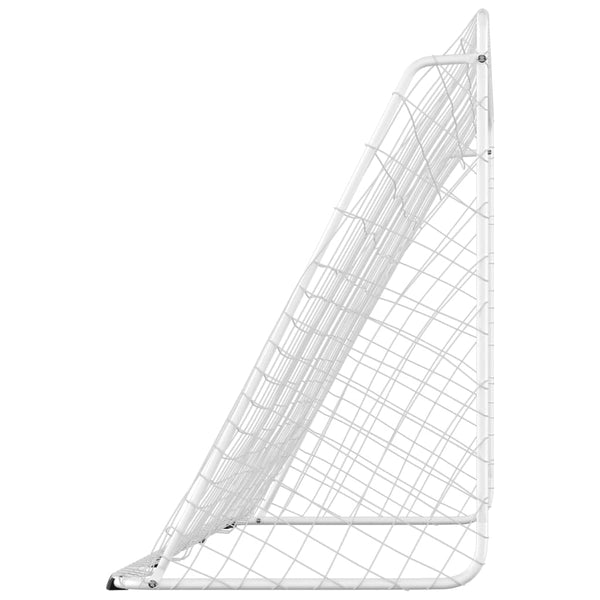 Football Goal With Net White 366X122x182 Cm Steel Foosball