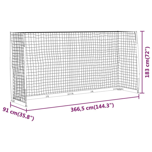 Soccer Goal 366.5X91x183 Cm Steel Soccer Goals