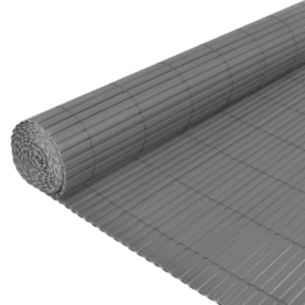 Double Sided Garden Fence 90X400 Cm Grey Fence Panels