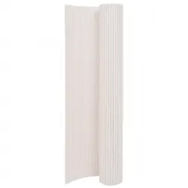 Double Sided Garden Fence 110X400 Cm White Fence Panels