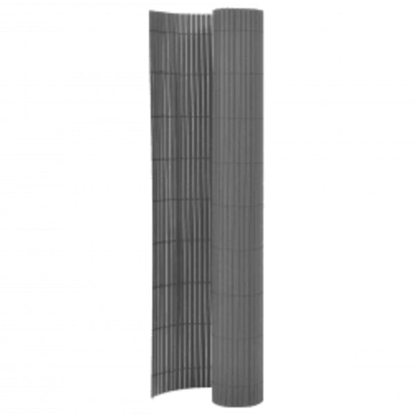 Double Sided Garden Fence 110X400 Cm Grey Fence Panels