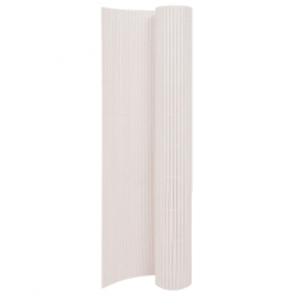 Double Sided Garden Fence 110X500 Cm White Fence Panels