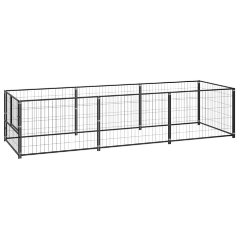 Dog Kennels Dog Kennel Black 3 M Steel
