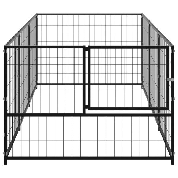 Dog Kennels Dog Kennel Black 3 M Steel