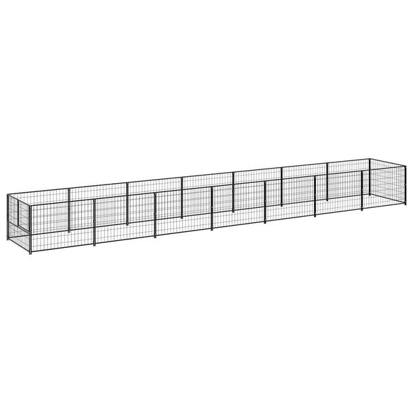 Vidaxl Dog Kennel Black 7 Ma Steel Dog Kennels