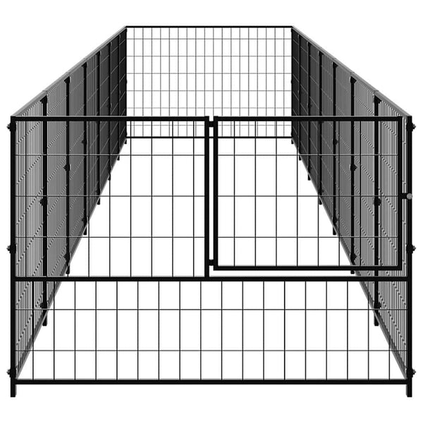 Vidaxl Dog Kennel Black 7 Ma Steel Dog Kennels
