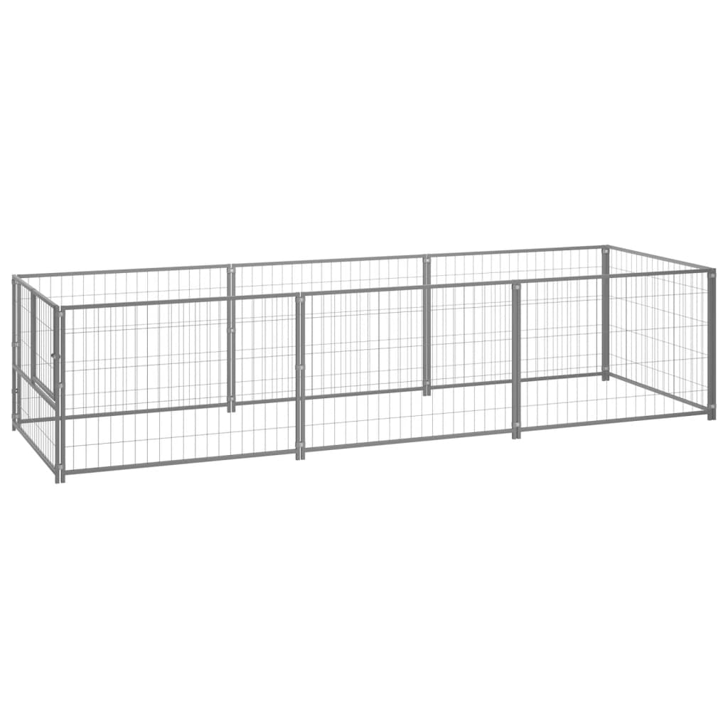 Dog Kennels Dog Kennel Silver 3 M Steel