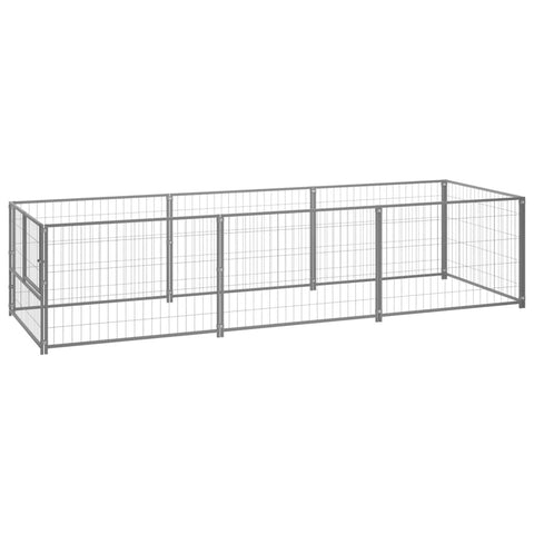 Dog Kennel Silver 3 M Steel Dog Kennels