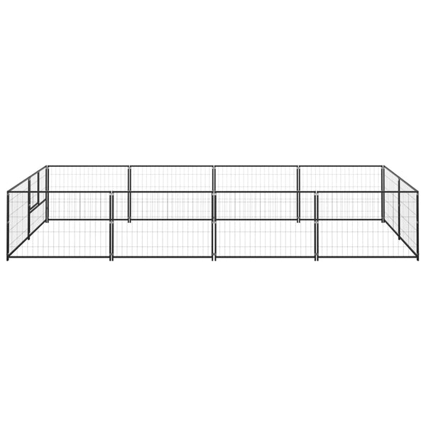 Dog Kennels Dog Kennel Black 8 M Steel