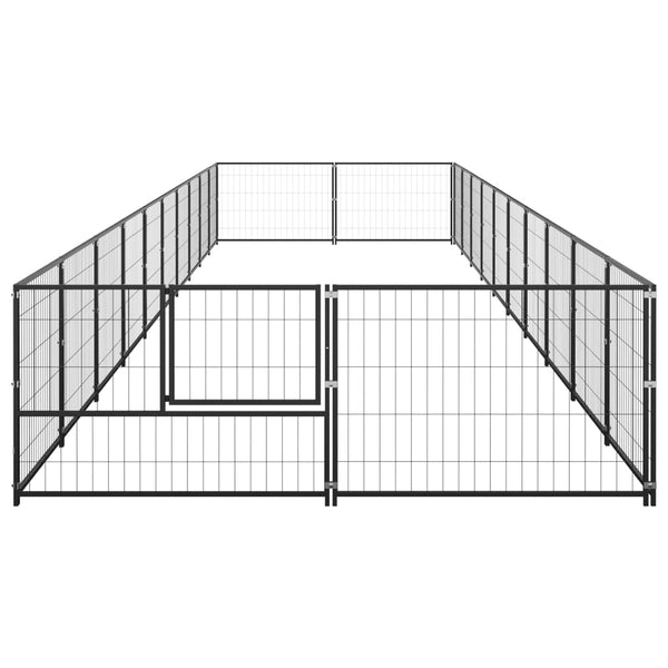 Dog Kennel Black 20 M Steel Dog Kennels