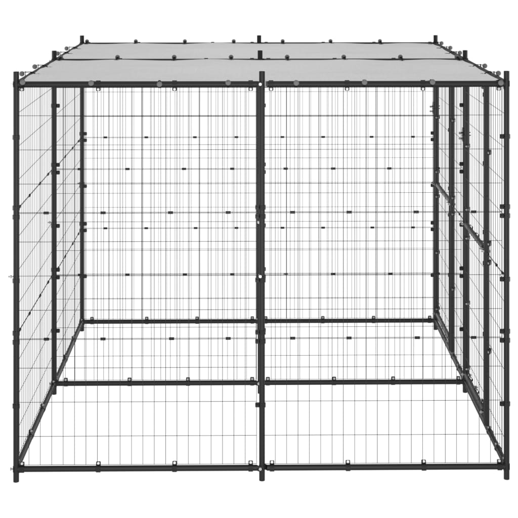 Outdoor Dog Kennel Steel With Roof 4.84 M Dog Kennels