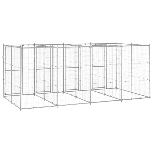 Outdoor Dog Kennel Galvanised Steel 9.68 M Dog Kennels